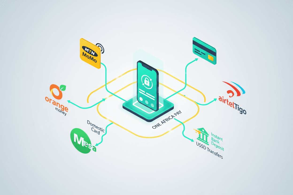 Illustration of localized payment channels across Africa